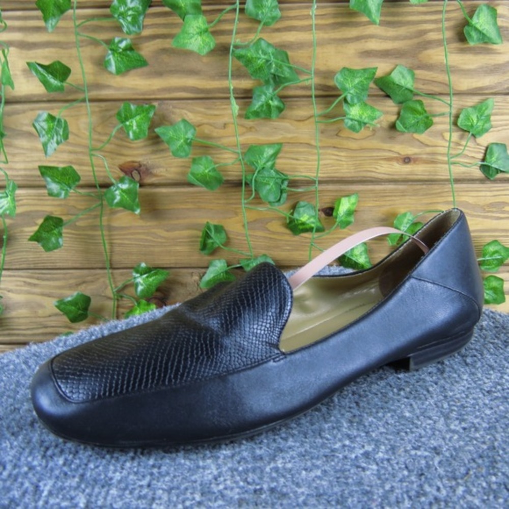 Naturalizer Women's‎ 10 Kate Black Leather Loafers Comfort Slip-On Flats Shoes